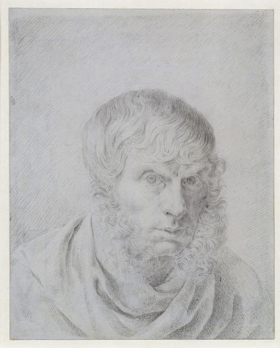 Caspar David Friedrich’s self-portrait, drawn in three-quarter view, with his head turned slightly to the right.