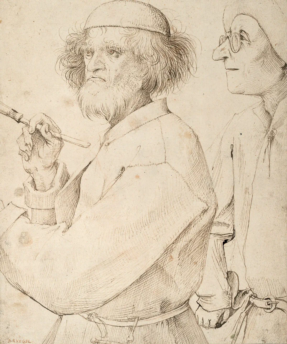 Pieter Bruegel the Elder’s drawing titled The Painter and the Buyer, dated circa 1566